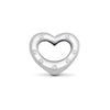 0.05ct Necklace - 9ct White Gold Natural Diamond Heart Pendant - by Hearts Forever Jewellers