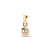 Diamond Necklace - 9ct Yellow 10pts Rub over Pendant - by Hearts Forever Jewellers