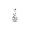 Diamond Necklace - 9ct White 10pts Rub over Pendant - by Hearts Forever Jewellers