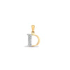 Round Necklace - 9ct Yellow Gold Natural Diamond Set Initial Pendant -Initial A - by Hearts Forever Jewellers