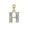 Round Necklace - 9ct Yellow Gold Natural Diamond Set Initial Pendant -Initial A - by Hearts Forever Jewellers