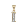 Round Necklace - 9ct Yellow Gold Natural Diamond Set Initial Pendant -Initial A - by Hearts Forever Jewellers