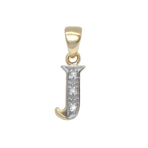 Round Necklace - 9ct Yellow Gold Natural Diamond Set Initial Pendant -Initial A - by Hearts Forever Jewellers