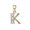Round Necklace - 9ct Yellow Gold Natural Diamond Set Initial Pendant -Initial A - by Hearts Forever Jewellers