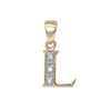 Round Necklace - 9ct Yellow Gold Natural Diamond Set Initial Pendant -Initial A - by Hearts Forever Jewellers