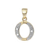Round Necklace - 9ct Yellow Gold Natural Diamond Set Initial Pendant -Initial A - by Hearts Forever Jewellers