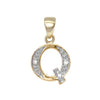 Round Necklace - 9ct Yellow Gold Natural Diamond Set Initial Pendant -Initial A - by Hearts Forever Jewellers