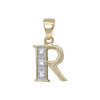 Round Necklace - 9ct Yellow Gold Natural Diamond Set Initial Pendant -Initial A - by Hearts Forever Jewellers