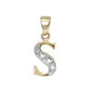 Round Necklace - 9ct Yellow Gold Natural Diamond Set Initial Pendant -Initial A - by Hearts Forever Jewellers