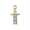 Round Necklace - 9ct Yellow Gold Natural Diamond Set Initial Pendant -Initial A - by Hearts Forever Jewellers