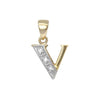 Round Necklace - 9ct Yellow Gold Natural Diamond Set Initial Pendant -Initial A - by Hearts Forever Jewellers