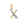 Round Necklace - 9ct Yellow Gold Natural Diamond Set Initial Pendant -Initial A - by Hearts Forever Jewellers