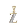 Round Necklace - 9ct Yellow Gold Natural Diamond Set Initial Pendant -Initial A - by Hearts Forever Jewellers
