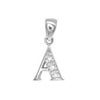 0.015ct Necklace - 9ct White Gold Natural Diamond Set Initial Pendant -Initial A - by Hearts Forever Jewellers
