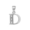 0.015ct Necklace - 9ct White Gold Natural Diamond Set Initial Pendant -Initial A - by Hearts Forever Jewellers