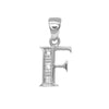 0.015ct Necklace - 9ct White Gold Natural Diamond Set Initial Pendant -Initial A - by Hearts Forever Jewellers
