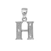 0.015ct Necklace - 9ct White Gold Natural Diamond Set Initial Pendant -Initial A - by Hearts Forever Jewellers