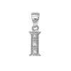 0.015ct Necklace - 9ct White Gold Natural Diamond Set Initial Pendant -Initial A - by Hearts Forever Jewellers