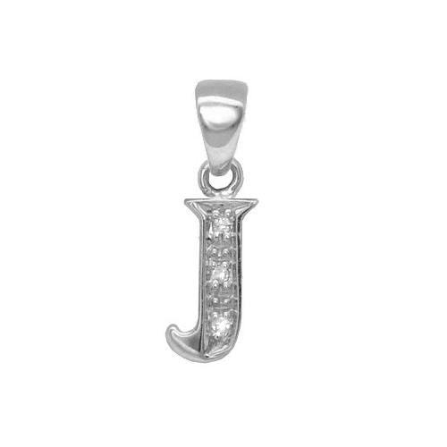 0.015ct Necklace - 9ct White Gold Natural Diamond Set Initial Pendant -Initial A - by Hearts Forever Jewellers