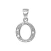 0.015ct Necklace - 9ct White Gold Natural Diamond Set Initial Pendant -Initial A - by Hearts Forever Jewellers