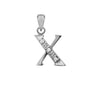0.015ct Necklace - 9ct White Gold Natural Diamond Set Initial Pendant -Initial A - by Hearts Forever Jewellers