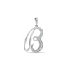 0.10ct Necklace - 9ct White Gold Natural Diamond Set Initial Pendant -Initial A - by Hearts Forever Jewellers