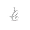 0.10ct Necklace - 9ct White Gold Natural Diamond Set Initial Pendant -Initial A - by Hearts Forever Jewellers