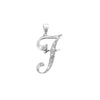 0.10ct Necklace - 9ct White Gold Natural Diamond Set Initial Pendant -Initial A - by Hearts Forever Jewellers