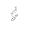 0.10ct Necklace - 9ct White Gold Natural Diamond Set Initial Pendant -Initial A - by Hearts Forever Jewellers
