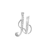 0.10ct Necklace - 9ct White Gold Natural Diamond Set Initial Pendant -Initial A - by Hearts Forever Jewellers
