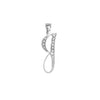 0.10ct Necklace - 9ct White Gold Natural Diamond Set Initial Pendant -Initial A - by Hearts Forever Jewellers