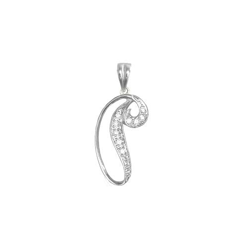 0.10ct Necklace - 9ct White Gold Natural Diamond Set Initial Pendant -Initial A - by Hearts Forever Jewellers
