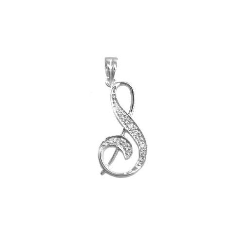 0.10ct Necklace - 9ct White Gold Natural Diamond Set Initial Pendant -Initial A - by Hearts Forever Jewellers