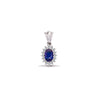 0.12ct Necklace - 9ct White Gold Natural Diamond And Sapphire Pendant - by Hearts Forever Jewellers