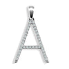 Diamond Necklace - 9ct White Gold Natural Diamond Set Initial Pendant - by Hearts Forever Jewellers