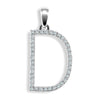 Diamond Necklace - 9ct White Gold Natural Diamond Set Initial Pendant - by Hearts Forever Jewellers