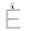 Diamond Necklace - 9ct White Gold Natural Diamond Set Initial Pendant - by Hearts Forever Jewellers