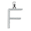 Diamond Necklace - 9ct White Gold Natural Diamond Set Initial Pendant - by Hearts Forever Jewellers
