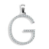 Diamond Necklace - 9ct White Gold Natural Diamond Set Initial Pendant - by Hearts Forever Jewellers