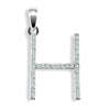Diamond Necklace - 9ct White Gold Natural Diamond Set Initial Pendant - by Hearts Forever Jewellers