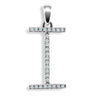 Diamond Necklace - 9ct White Gold Natural Diamond Set Initial Pendant - by Hearts Forever Jewellers