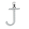 Diamond Necklace - 9ct White Gold Natural Diamond Set Initial Pendant - by Hearts Forever Jewellers