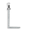 Diamond Necklace - 9ct White Gold Natural Diamond Set Initial Pendant - by Hearts Forever Jewellers