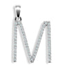 Diamond Necklace - 9ct White Gold Natural Diamond Set Initial Pendant - by Hearts Forever Jewellers