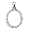 Diamond Necklace - 9ct White Gold Natural Diamond Set Initial Pendant - by Hearts Forever Jewellers