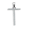 Diamond Necklace - 9ct White Gold Natural Diamond Set Initial Pendant - by Hearts Forever Jewellers