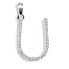 Diamond Necklace - 9ct White Gold Natural Diamond Set Initial Pendant - by Hearts Forever Jewellers