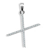 Diamond Necklace - 9ct White Gold Natural Diamond Set Initial Pendant - by Hearts Forever Jewellers