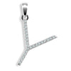 Diamond Necklace - 9ct White Gold Natural Diamond Set Initial Pendant - by Hearts Forever Jewellers