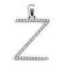 Diamond Necklace - 9ct White Gold Natural Diamond Set Initial Pendant - by Hearts Forever Jewellers